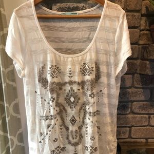 Maurice’s shadow stripe western theme top szXXL